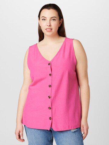 Camicia da donna 'BILLIE' di ONLY Carmakoma in rosa: frontale