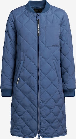 khujo Between-Seasons Coat 'Mary' in Blue: front