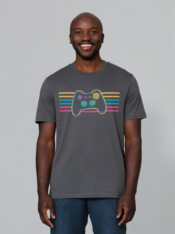 Watapparel Shirt ' Retro Joystick ' in Grey: front