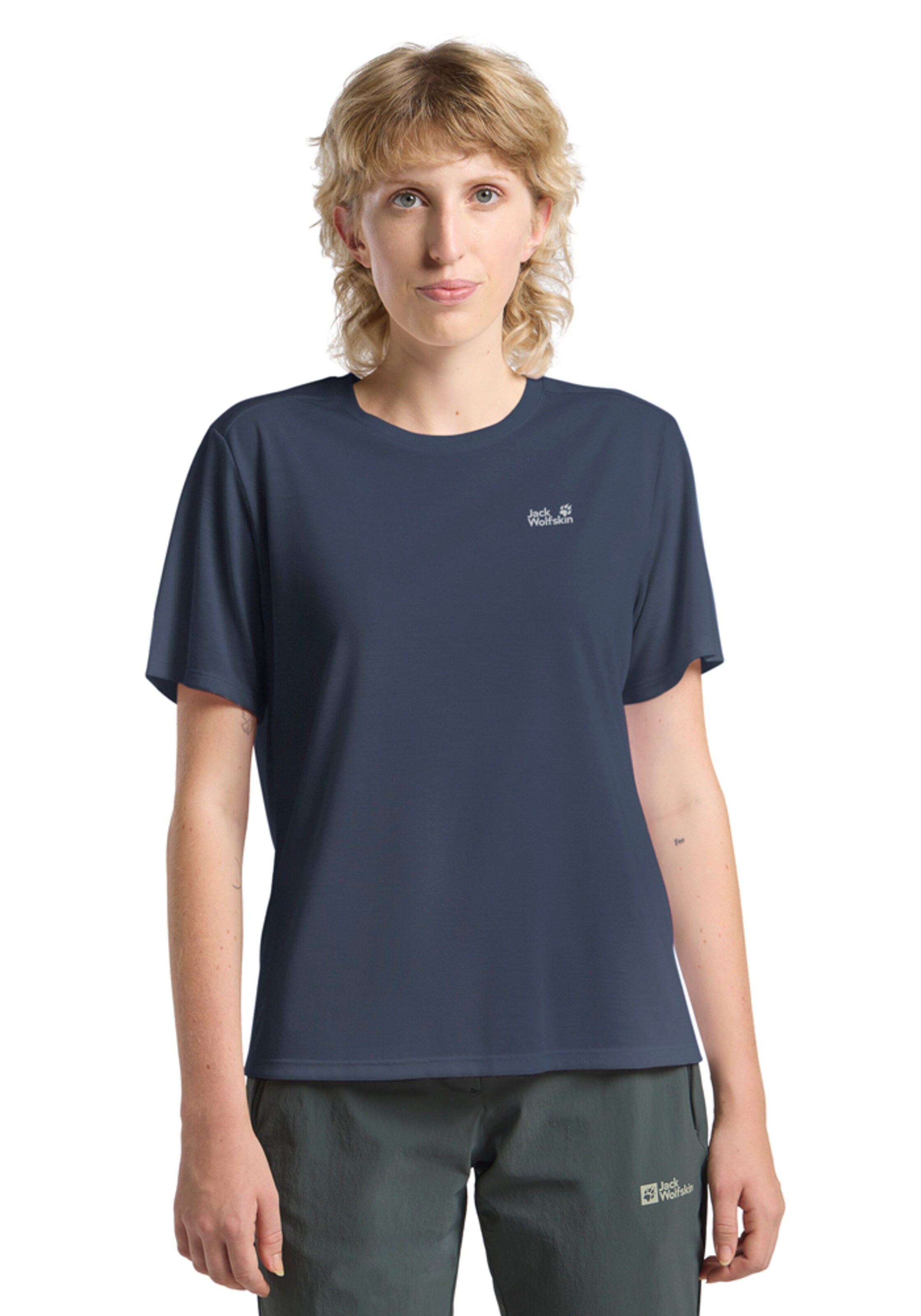 JACK WOLFSKIN Performance Shirt in Blue: front