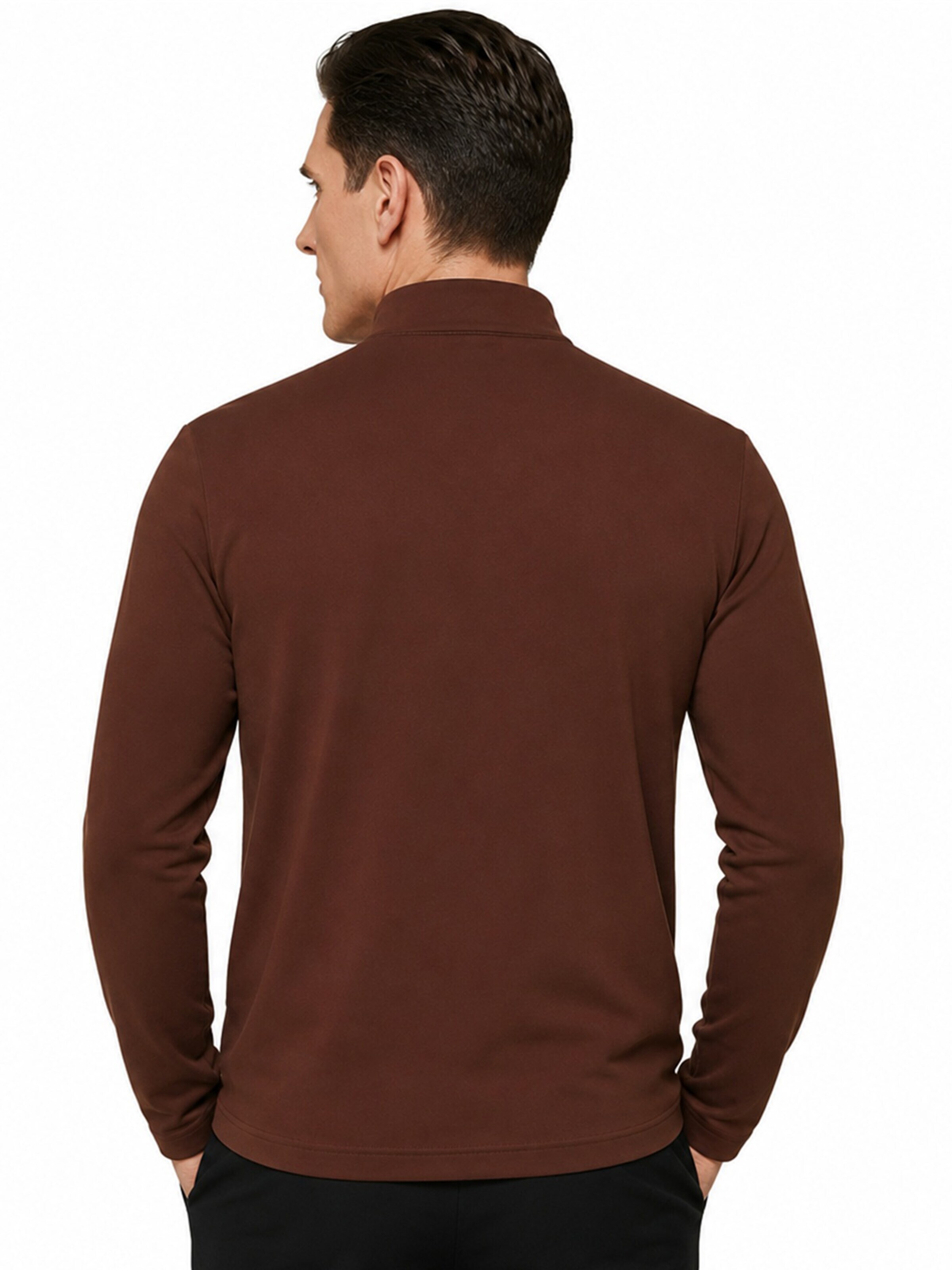 ALLTHEMEN Shirt 'Fluss' in Brown