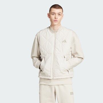 Gilet de sport 'Mercedes - AMG Petronas Formula  One' ADIDAS PERFORMANCE en beige : devant