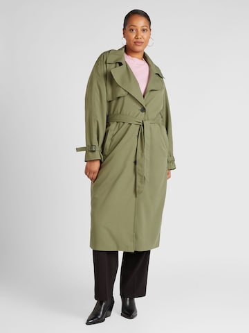 ONLY Carmakoma Between-Seasons Coat 'CHLOE' in Green: front
