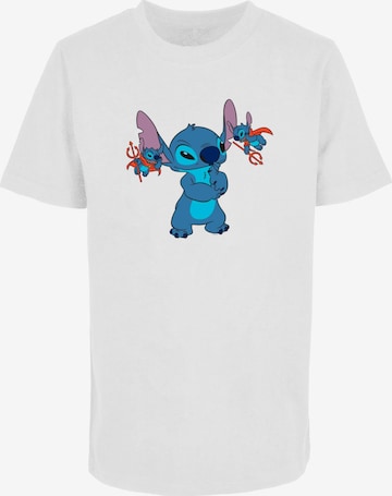 ABSOLUTE CULT Shirt 'Lilo And Stitch - Little Devils' in Wit: voorkant