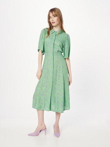 Y.A.S Sukienka koszulowa 'Telli' w kolorze zielony: przód