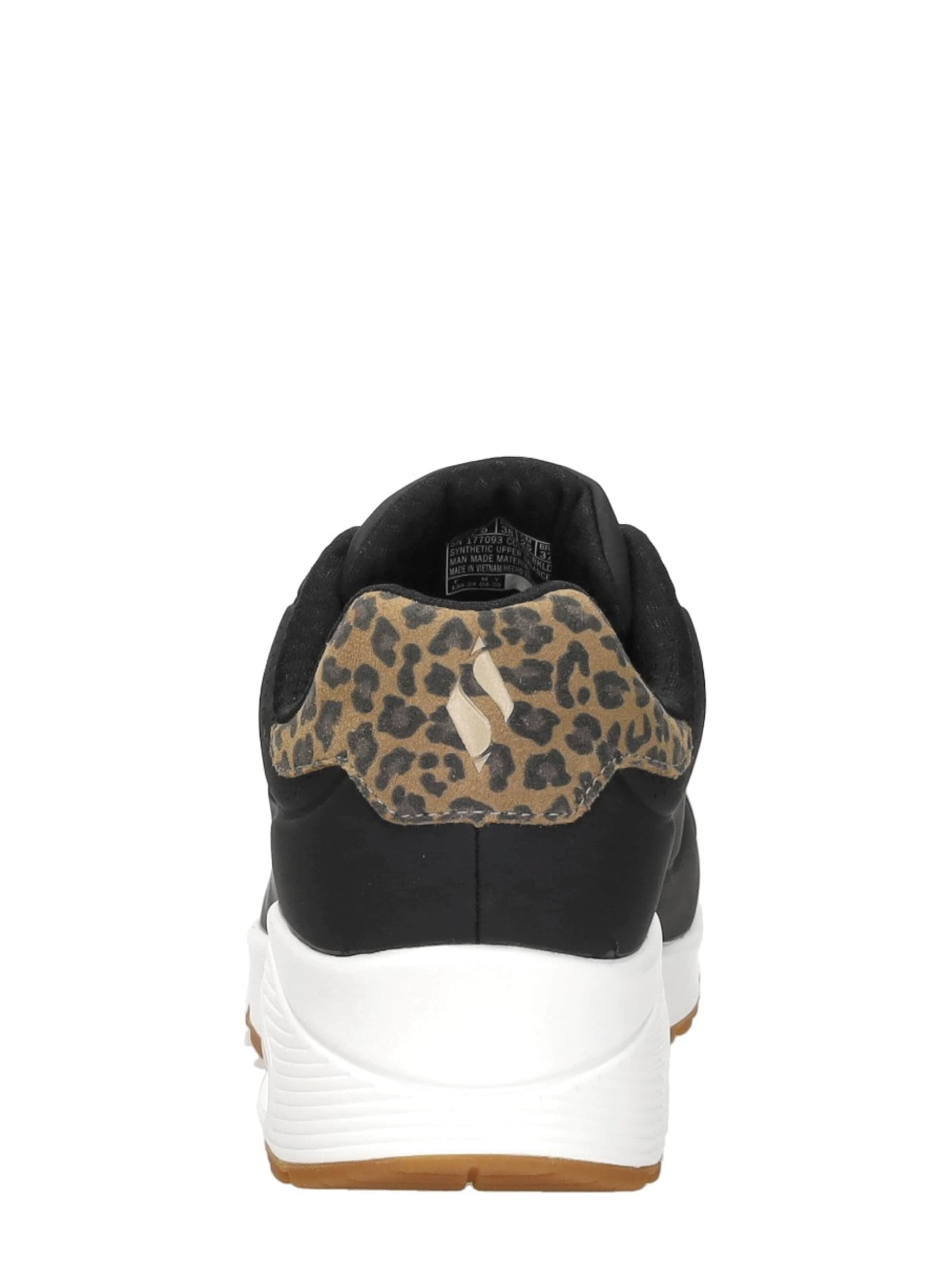 SKECHERS Platform trainers 'Uno - Jungle Nite' in Black