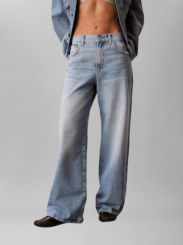 Calvin Klein Jeans Wide leg Jeans in Blauw
