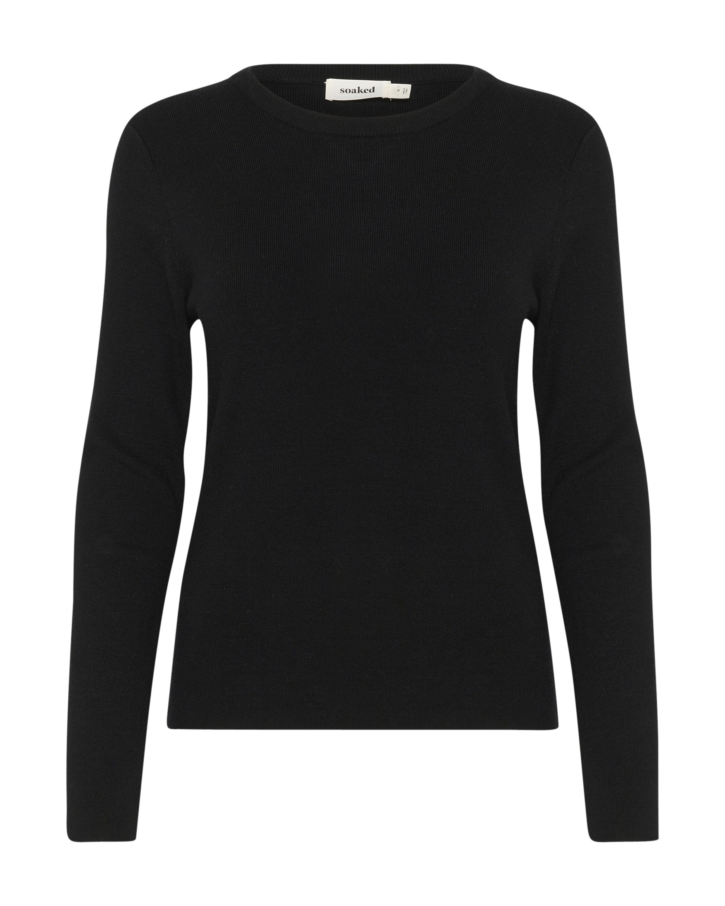 SOAKED IN LUXURY Pullover in Schwarz: Vorderseite