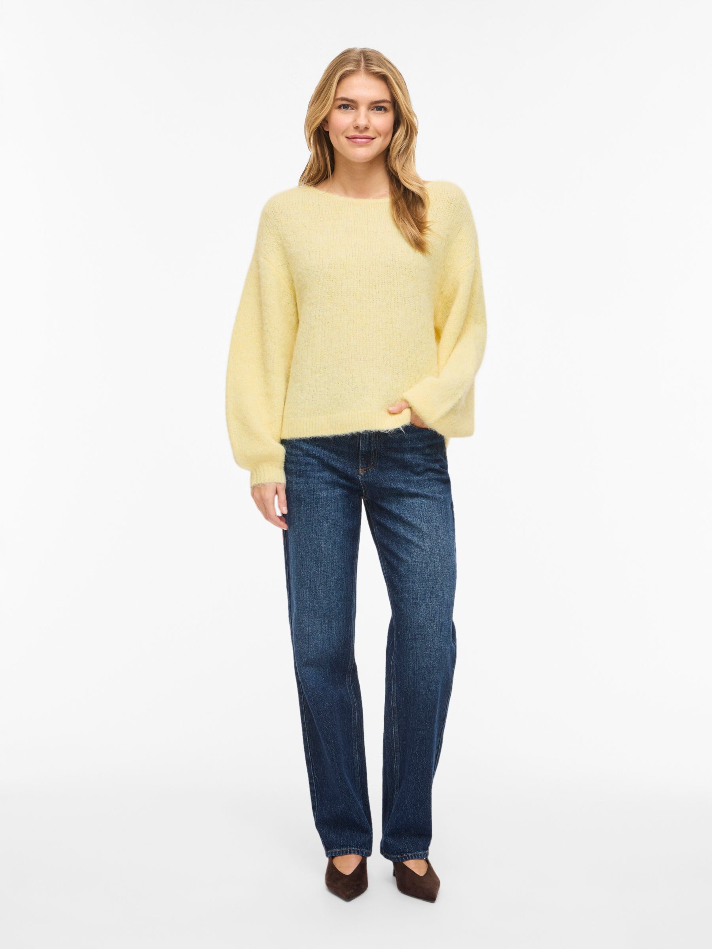 VILA Sweater 'VIMARLEY' in Yellow