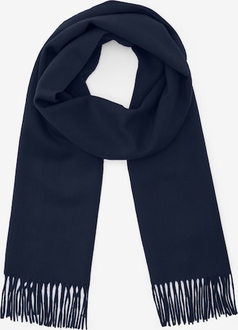 Matinique Sjaal 'Wolan' in Blauw: voorkant