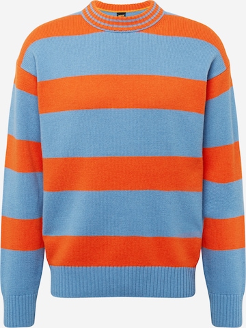 BOSS Orange Sweter 'Apster' w kolorze niebieski: przód