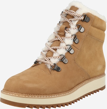 TOMS Lace-Up Ankle Boots 'MOJAVE' in Brown: front