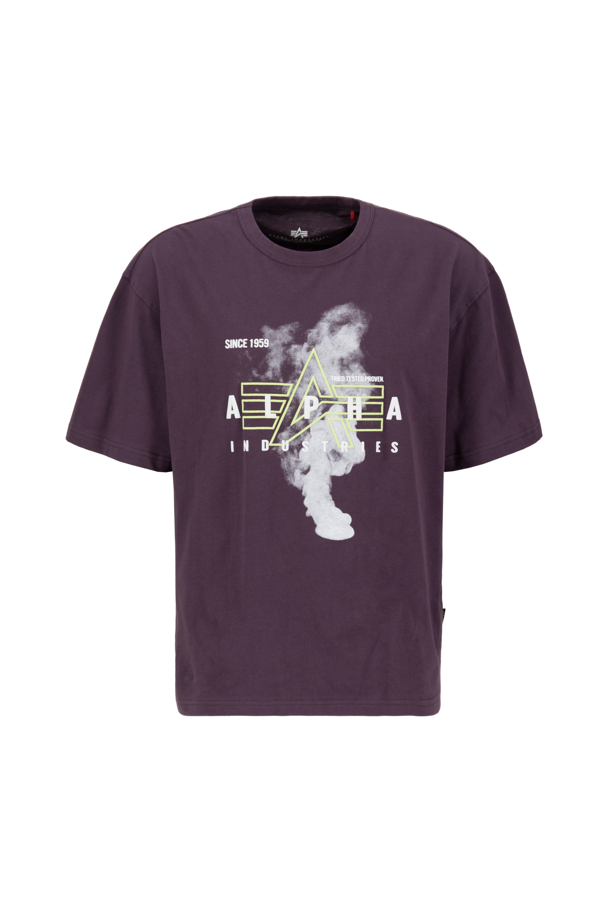 ALPHA INDUSTRIES Tričko – fialová: přední strana