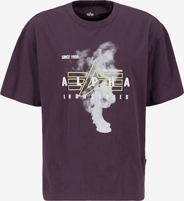 ALPHA INDUSTRIESMajica - ljubičasta boja: prednji dio