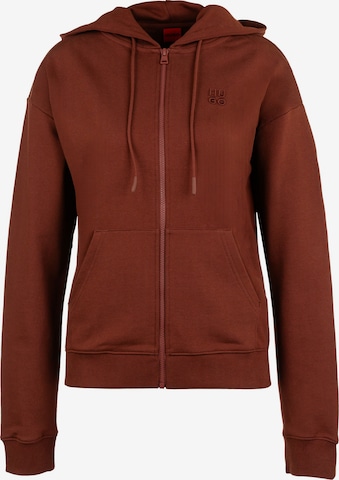HUGO Sweatjacke 'Dalfine' in Braun: Vorderseite