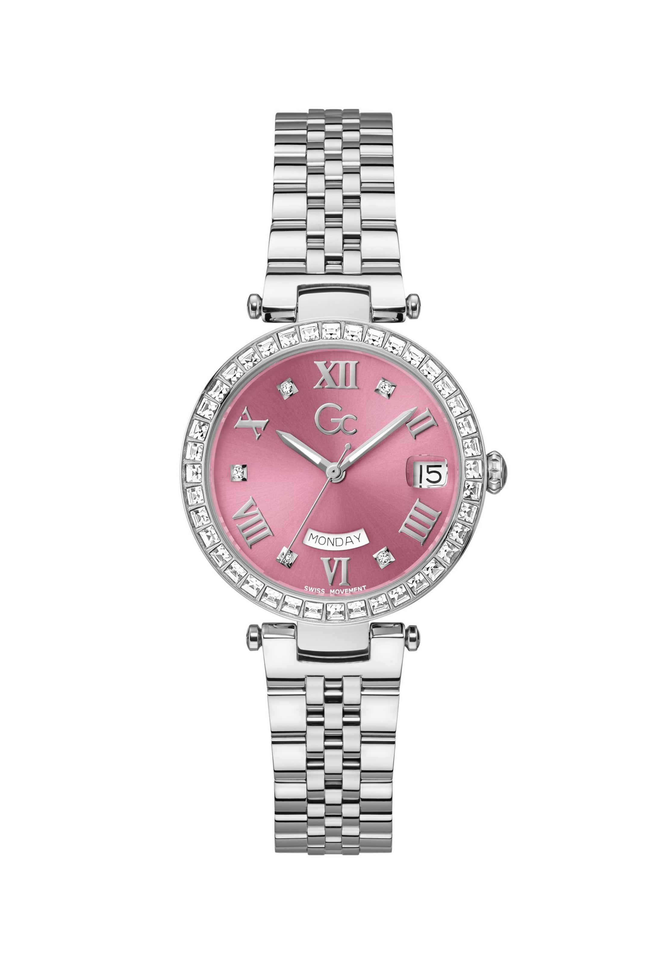 Gc Analogt ur 'Flair Crystal ' i sølv: forside