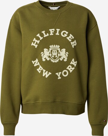 Felpa di TOMMY HILFIGER in verde: frontale