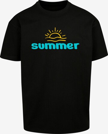 Merchcode Shirt 'Summer - Sun' in Black: front