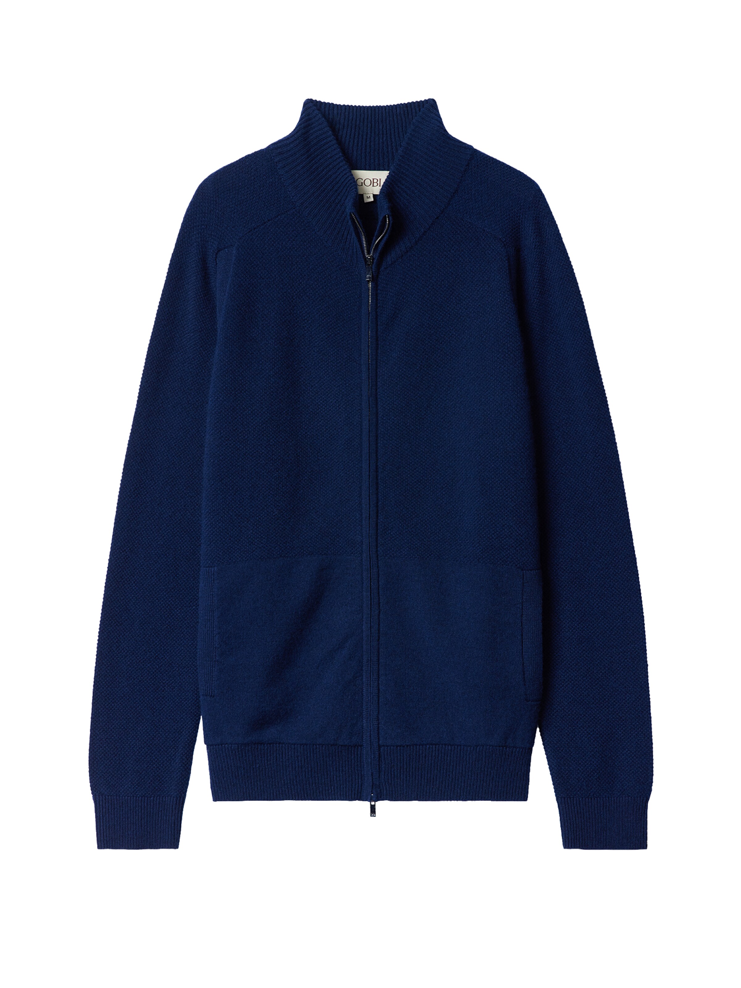 GOBI Cashmere Strickjacke 'Men's Essential Full-Zip Cashmere Cardigan'‌‌‌‌‌‌‌ in Blau: Vorderseite