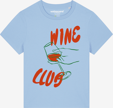 T-shirt 'Wine Club' Watapparel en bleu : devant