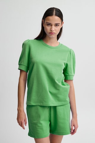 ICHI Sweatshirt 'Ihyarla' in Groen: voorkant