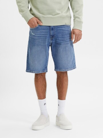 Regular Jeans 'Alex' de la SELECTED pe albastru: față
