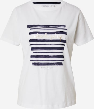comma casual identity Shirts i mørkeblå / sølv / hvid, Produktvisning