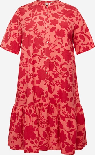ONLY Carmakoma Robe-chemise 'URANUS' en rouge / melon, Vue avec produit