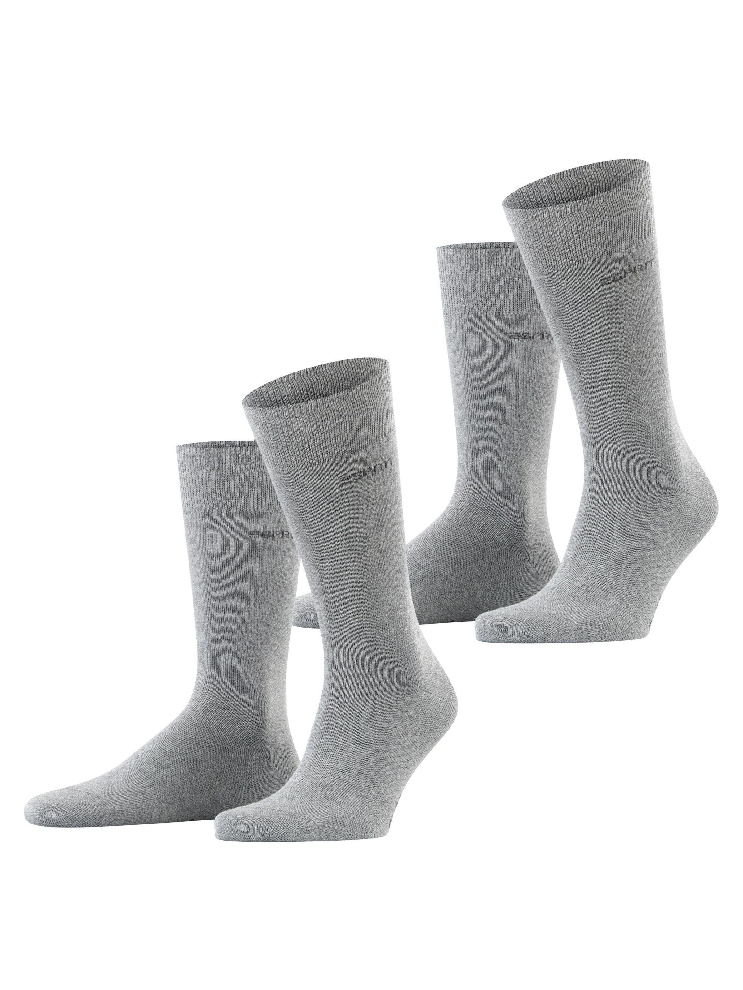 ESPRIT Socken 'Basic Uni 2-Pack'‌ in Grau: Vorderseite
