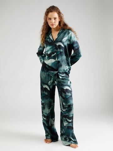 BOSS Black Pyjama 'SEASONAL' in Groen: voorkant