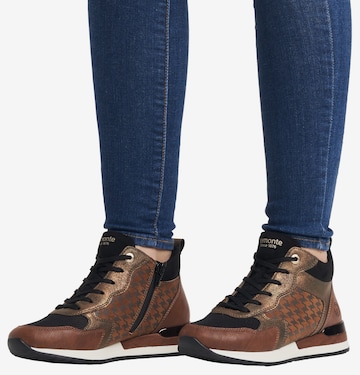 REMONTE High-Top Sneakers in Brown