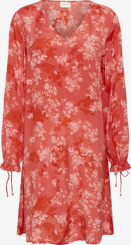 Cream Jurk 'Beatrice' in Rood: voorkant