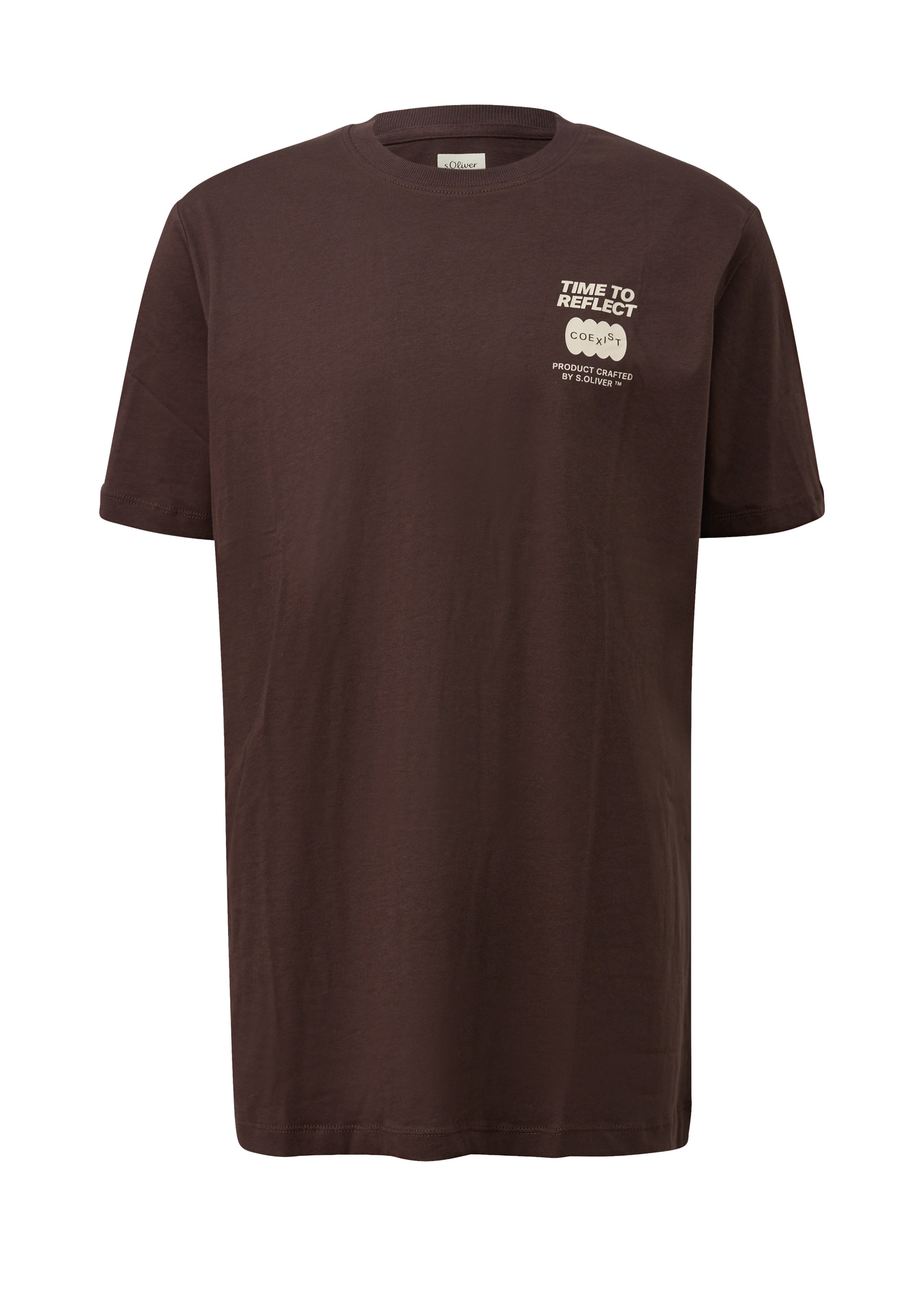 T-Shirt s.Oliver Men Big Sizes en marron : devant