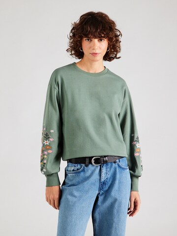 VERO MODA Свитшот 'VMSELIN' в Зеленый: спереди