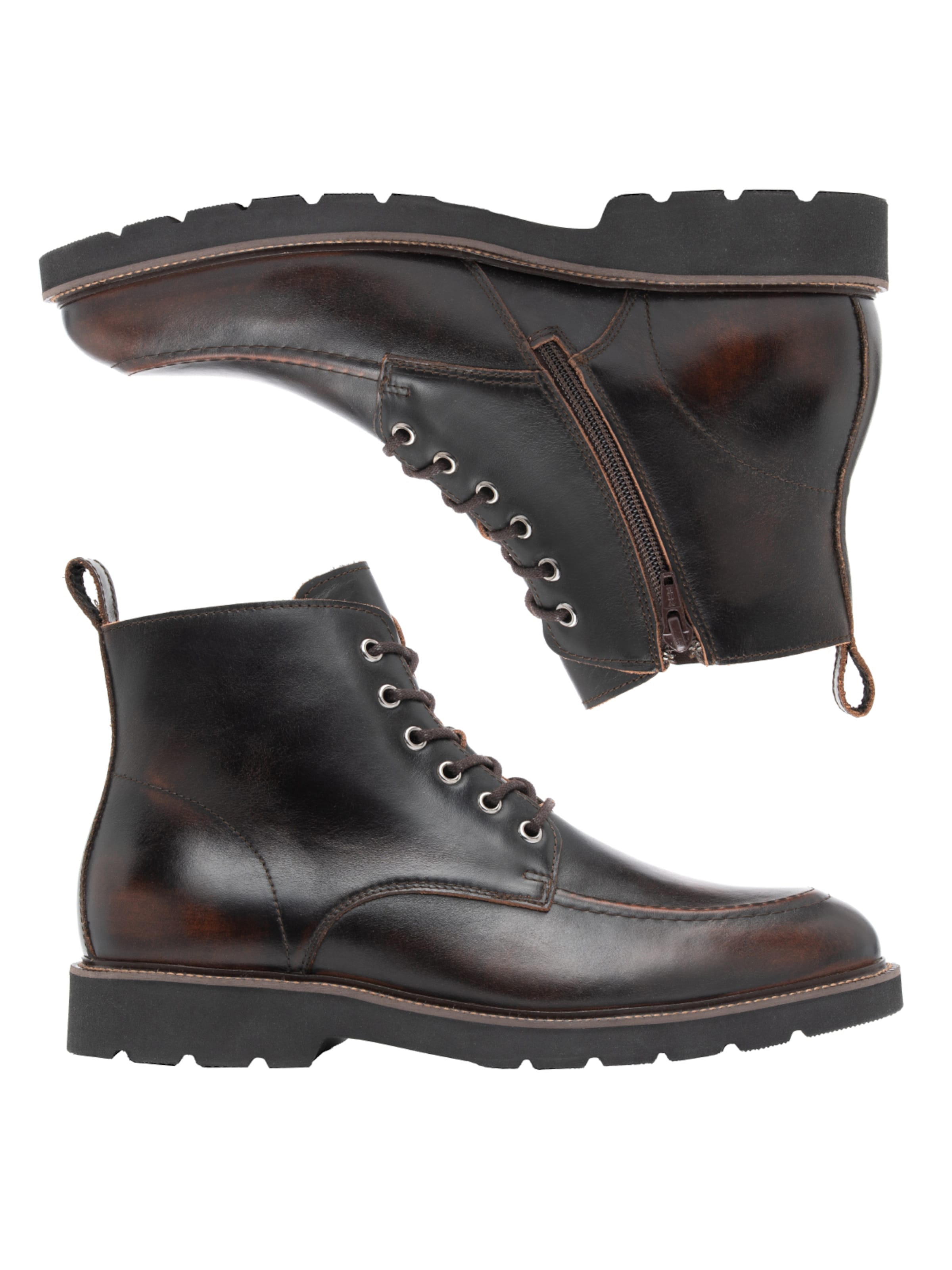 RYŁKO Lace-Up Boots in Brown