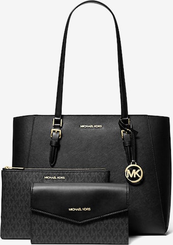 Shopper 'Charlotte Large 3-In-1 Tote' di Michael Kors in nero: frontale