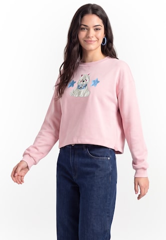 Sweat-shirt MYMO en rose : devant