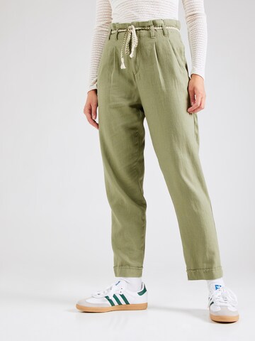 Springfield - regular Pantalón plisado en verde: frente