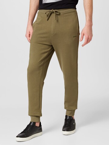 HUGO Tapered Pants 'Dayote' in Green: front