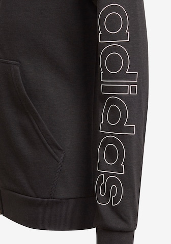 ADIDAS SPORTSWEAR Athletic Zip-Up Hoodie 'Essentials ' in Black