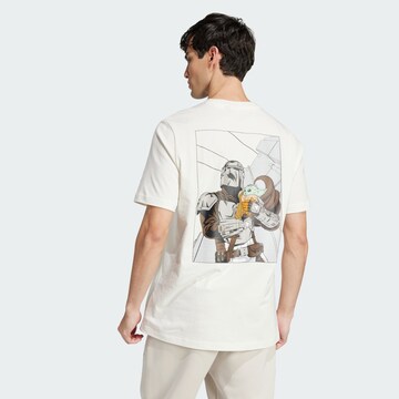 ADIDAS SPORTSWEAR Functioneel shirt 'Adidas x Star Wars™ The Mandalorian™' in Wit: voorkant