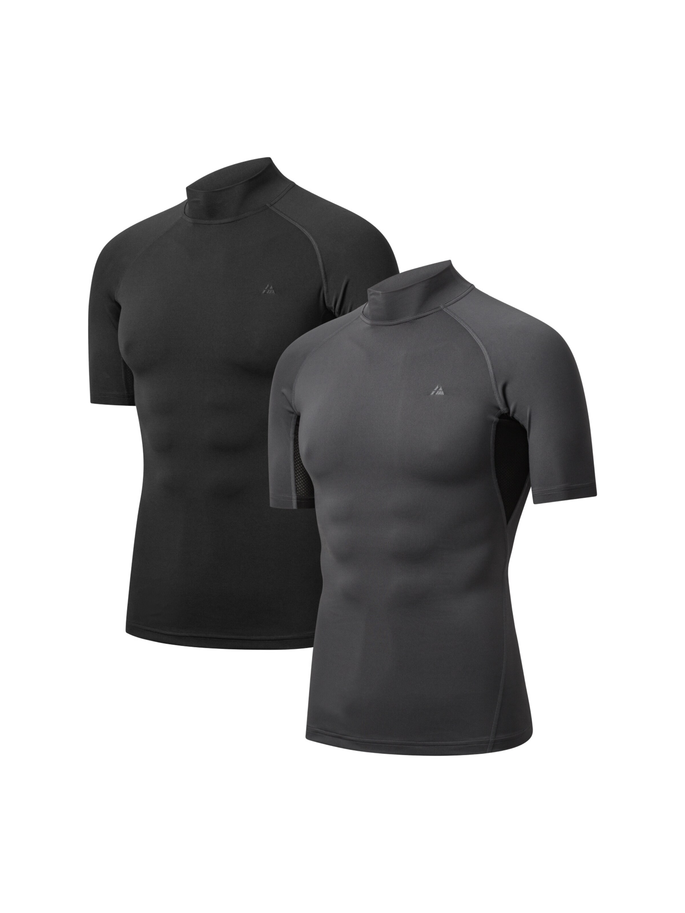 DANISH ENDURANCE Sportsweatshirt &#x27;Compression SS&#x27; in de kleur Grijs / Zwart, Productweergave