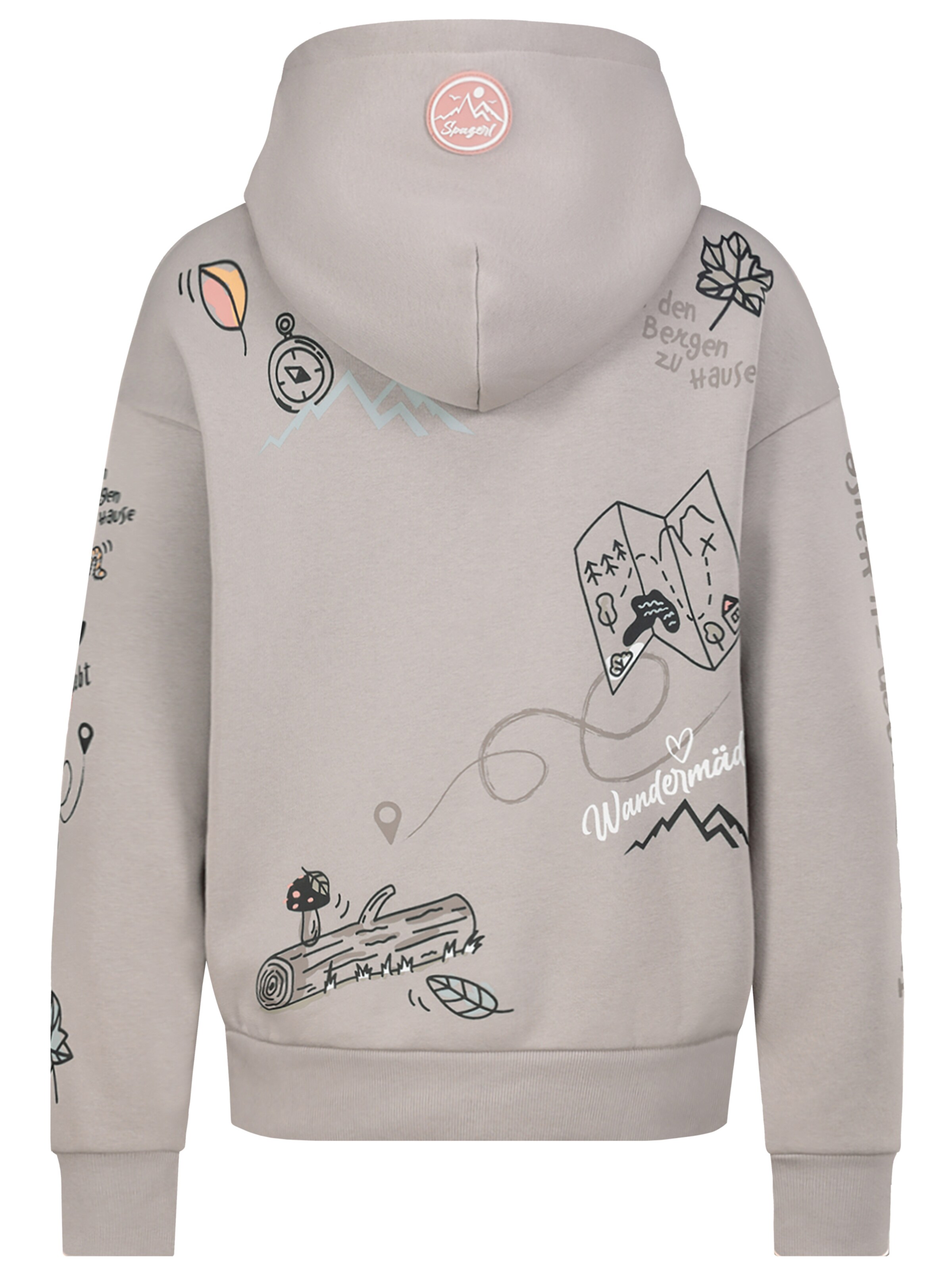 Eight2Nine Sweatshirt 'Wandermädel' in Beige
