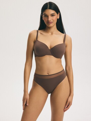 Classico Reggiseno 'Bügel-BH Basic, glatte Cups, geklebte Kanten' di ESOTIQ in marrone