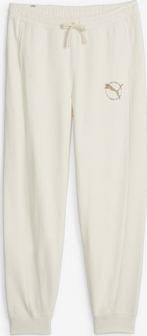 PUMA Tapered Sportbroek in Beige: voorkant