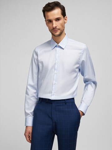 Coupe regular Chemise business HECHTER PARIS en bleu : devant