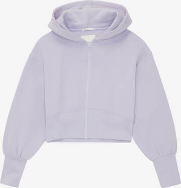 TOM TAILOR Zip-Up Hoodie in Purple: front