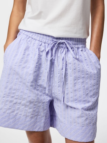 PIECES Loosefit Broek in Lila
