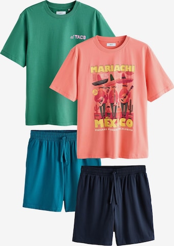 Next Lyhyt pyjama värissä vihreä: etupuoli