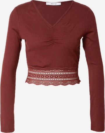 ABOUT YOU Shirt 'Nicola' in Rood: voorkant